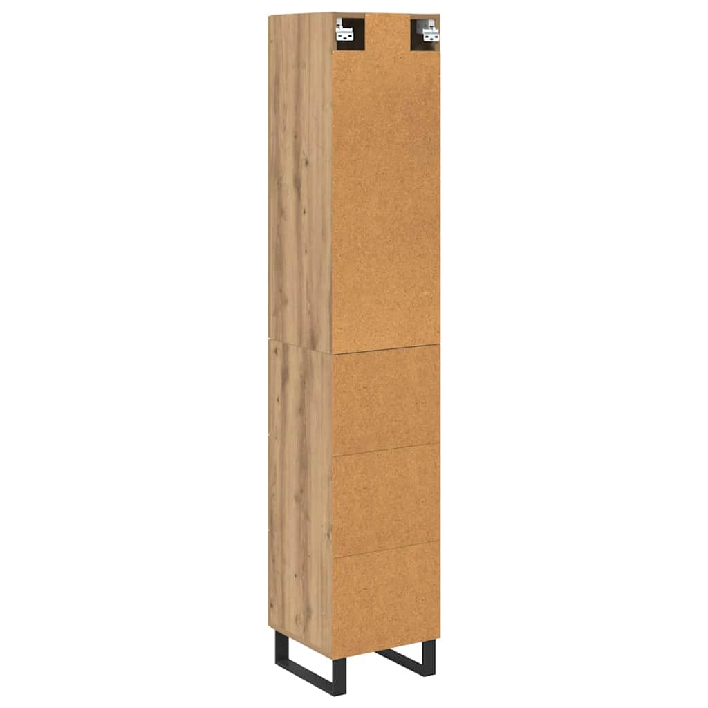 vidaXL Highboard z szufladą Dąb rzemieślniczy 34,5 x 34 x 180 cm