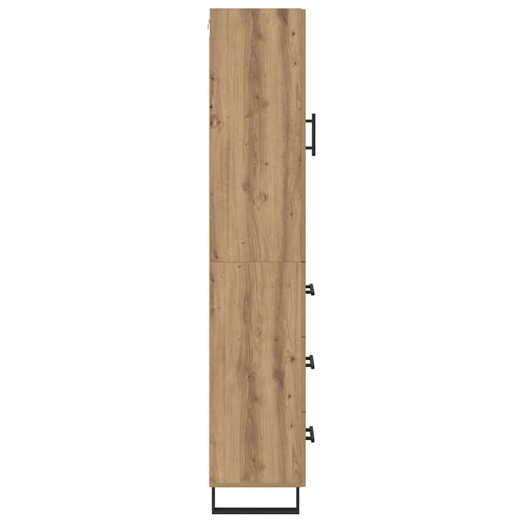 vidaXL Highboard z szufladą Dąb rzemieślniczy 34,5 x 34 x 180 cm