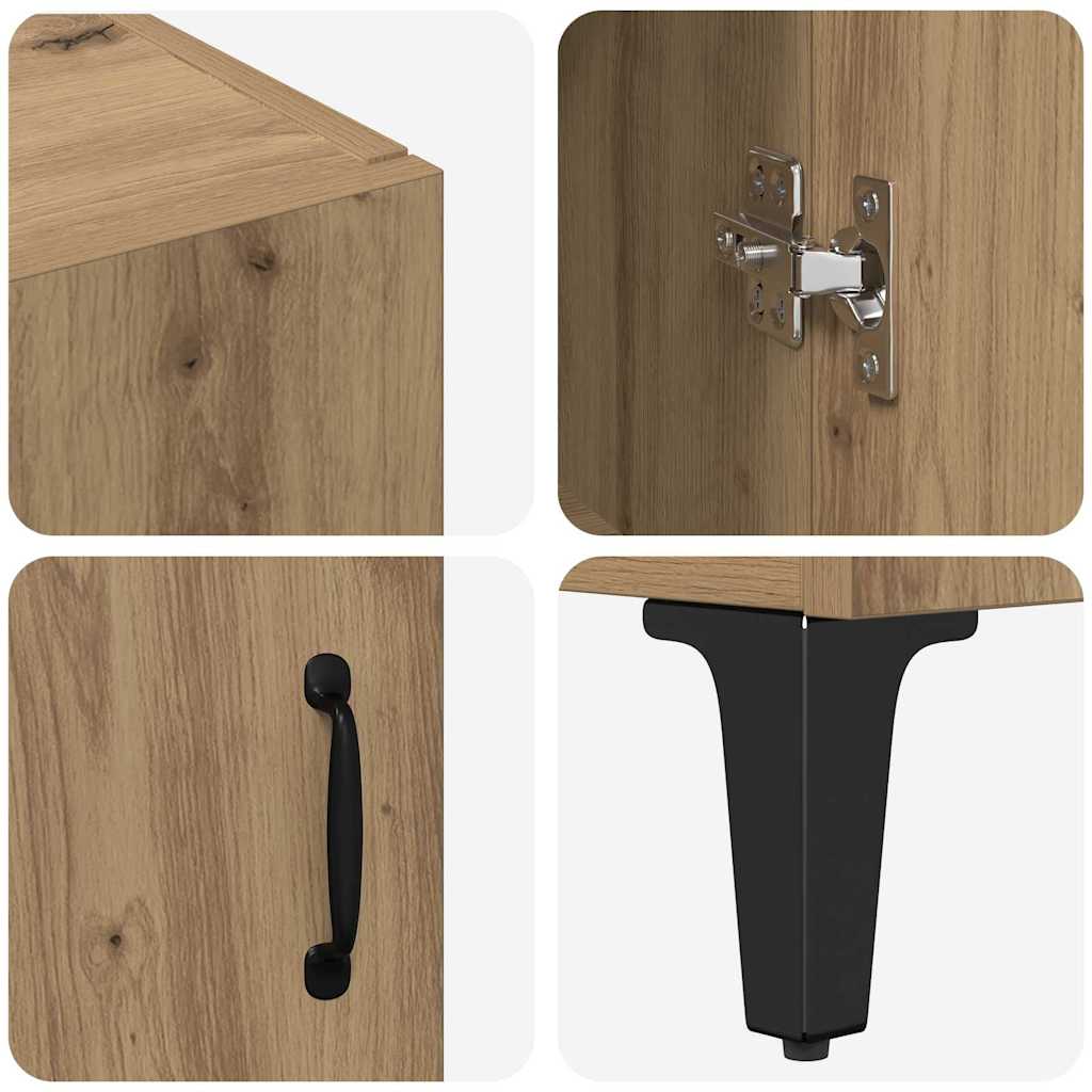 vidaXL Highboard Dąb rzemieślniczy 69,5 x 34 x 180 cm