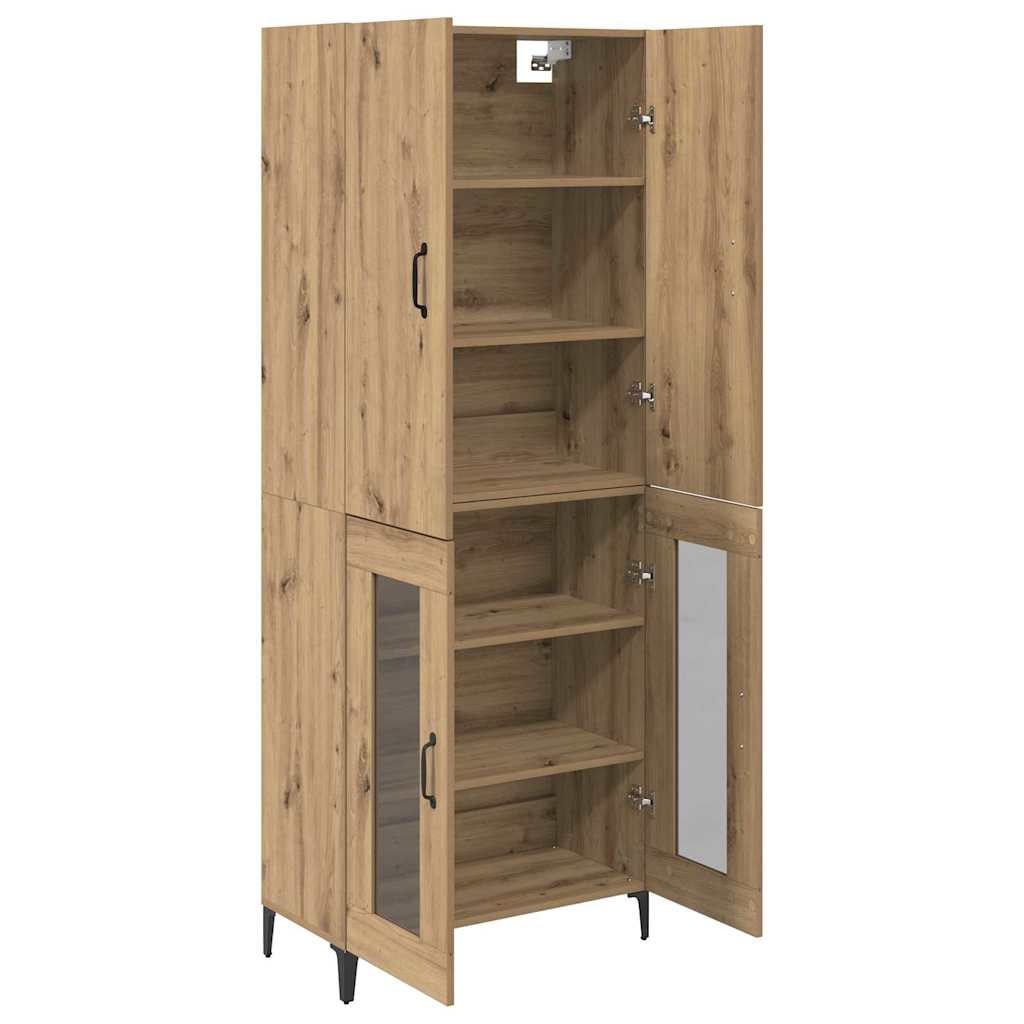 vidaXL Highboard Dąb rzemieślniczy 69,5 x 34 x 180 cm