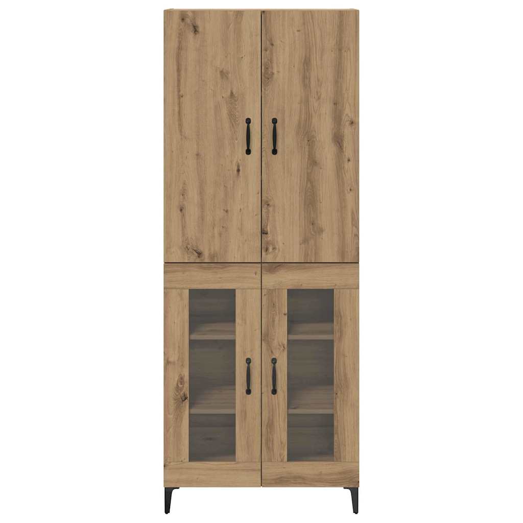 vidaXL Highboard Dąb rzemieślniczy 69,5 x 34 x 180 cm