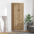 vidaXL Highboard 2 pcs Dąb rzemieślniczy 69,5 x 34 x 180 cm