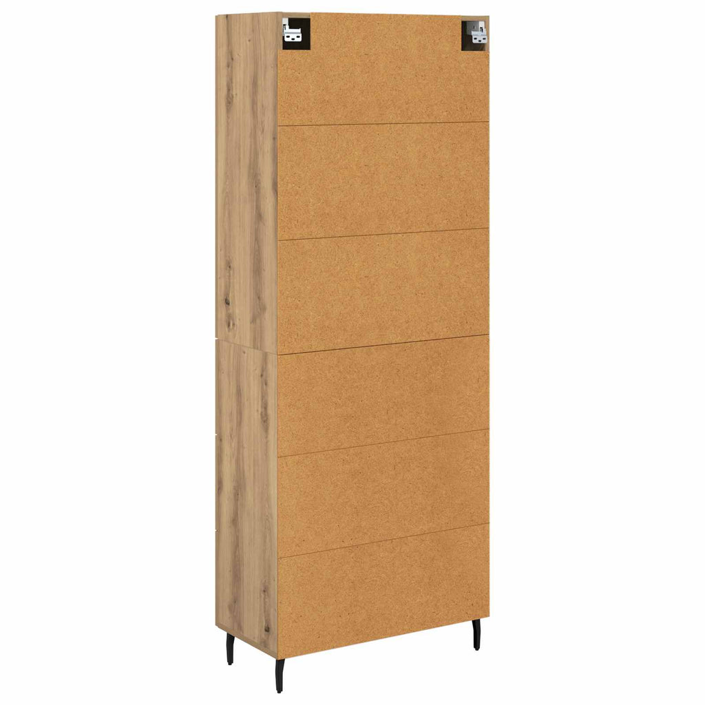 vidaXL Highboard 2 pcs Dąb rzemieślniczy 69,5 x 34 x 180 cm