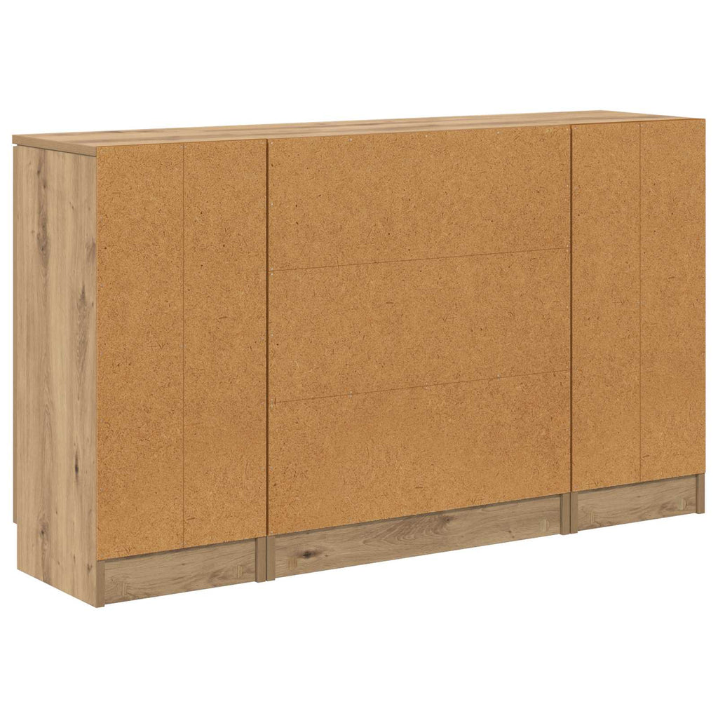 vidaXL Bufet 3 szt. Dąb rzemieślniczy 120 x 30 x 70 cm