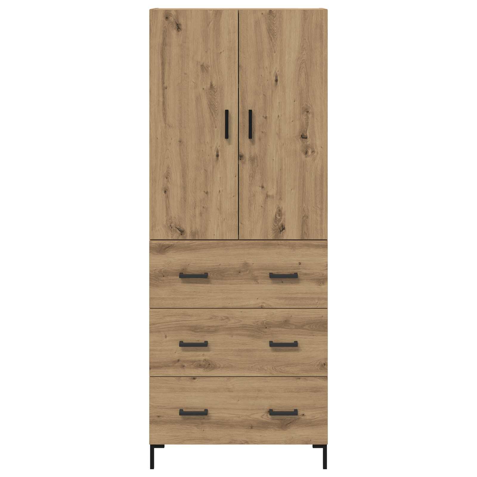 vidaXL Highboard z szufladą Dąb rzemieślniczy 69,5 x 34 x 180 cm