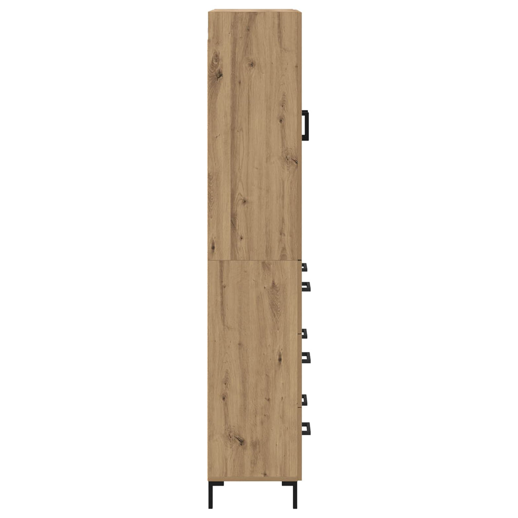 vidaXL Highboard z szufladą Dąb rzemieślniczy 69,5 x 34 x 180 cm