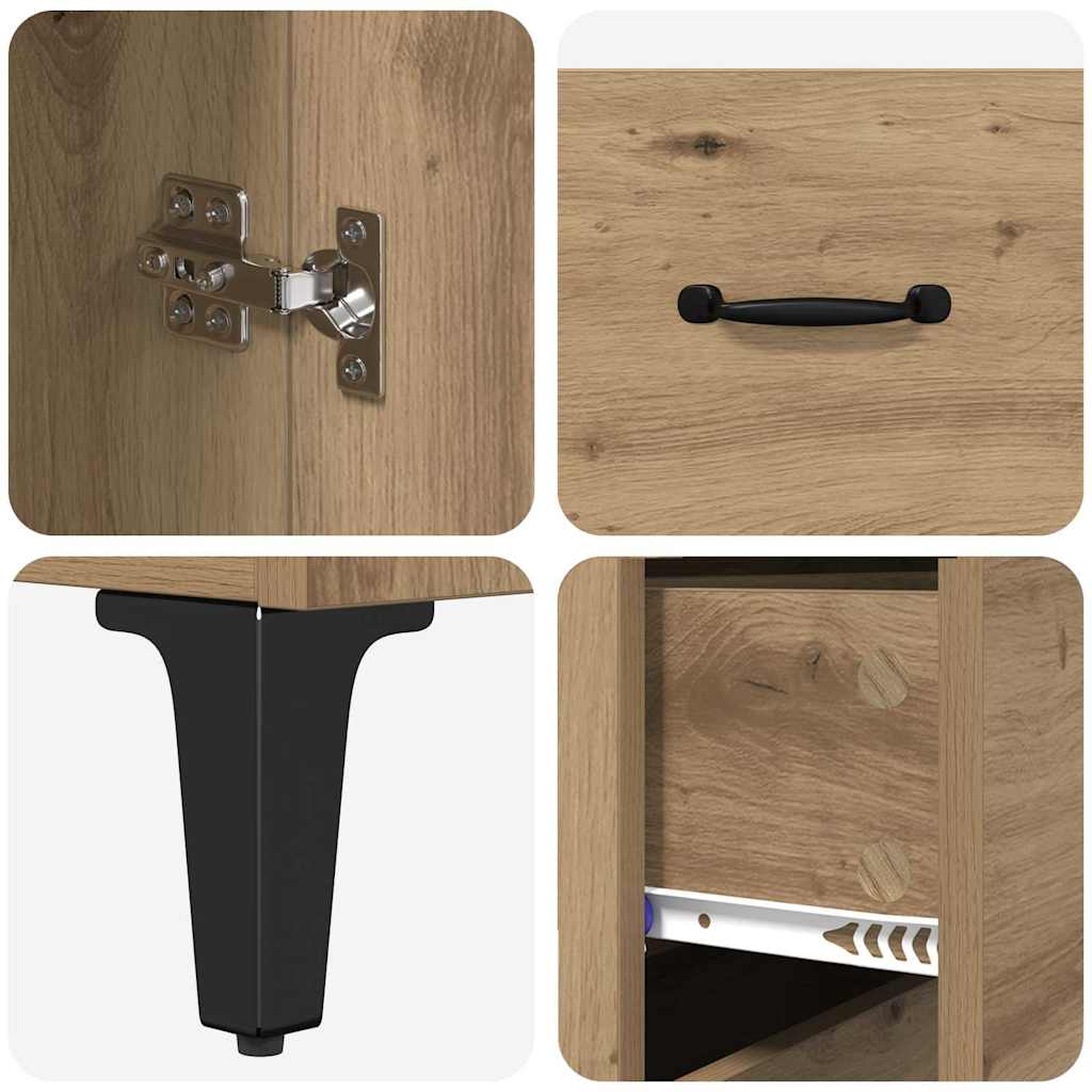 vidaXL Highboard z szufladą Dąb rzemieślniczy 69,5 x 34 x 180 cm