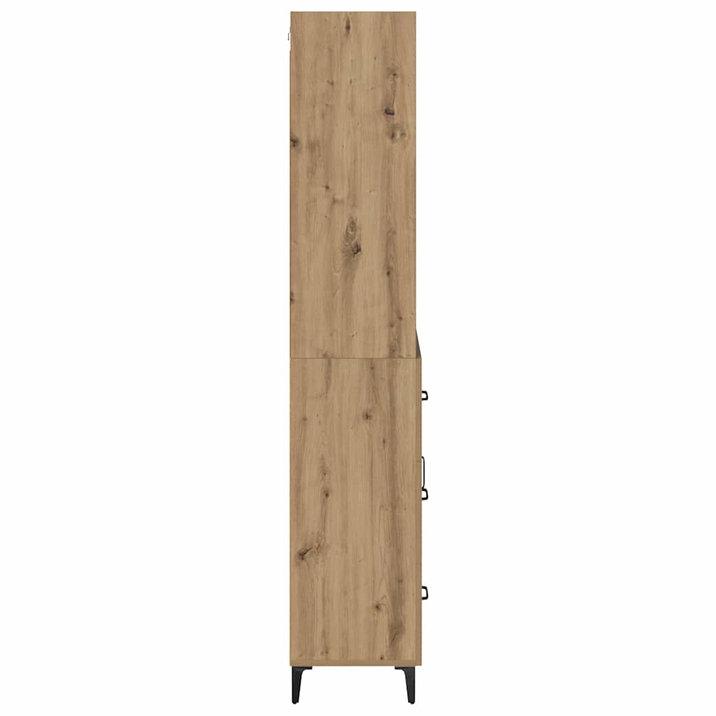 vidaXL Highboard z szufladą Dąb rzemieślniczy 69,5 x 34 x 180 cm