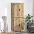 vidaXL Highboard Dąb rzemieślniczy 69,5 x 34 x 180 cm