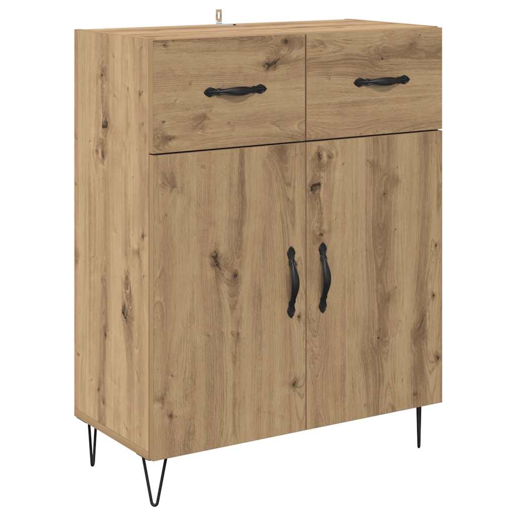 vidaXL Highboard Dąb rzemieślniczy 69,5 x 34 x 180 cm