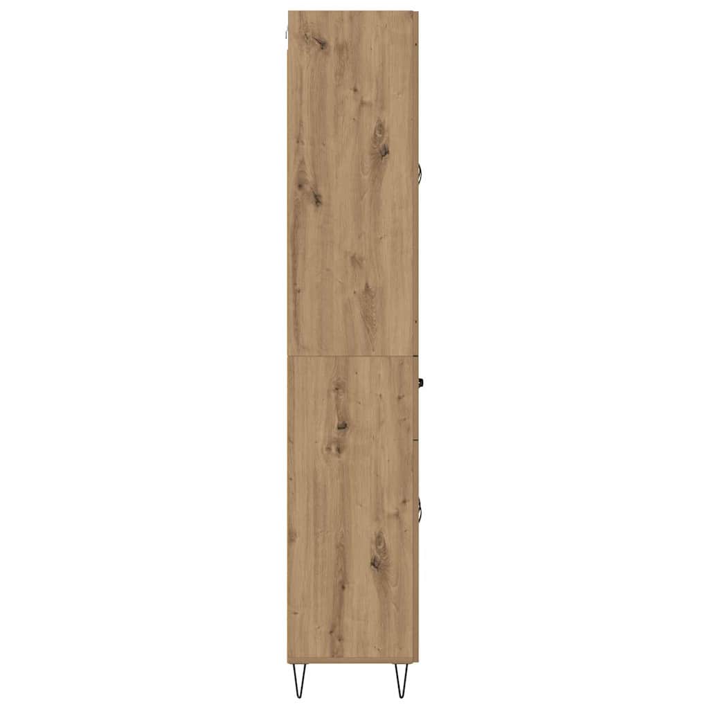 vidaXL Highboard Dąb rzemieślniczy 69,5 x 34 x 180 cm