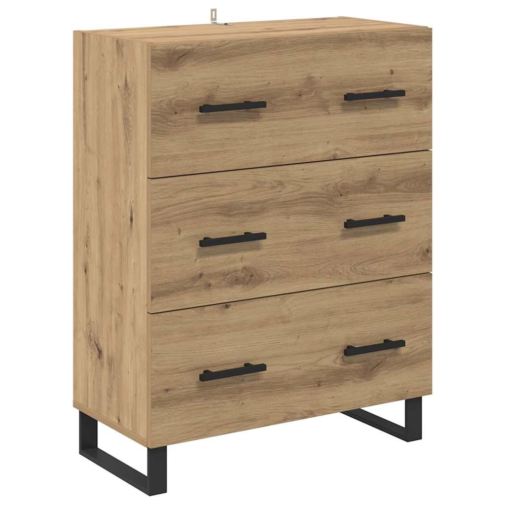 vidaXL Highboard 2 szt. Dąb rzemieślniczy 69,5 x 34 x 180 cm