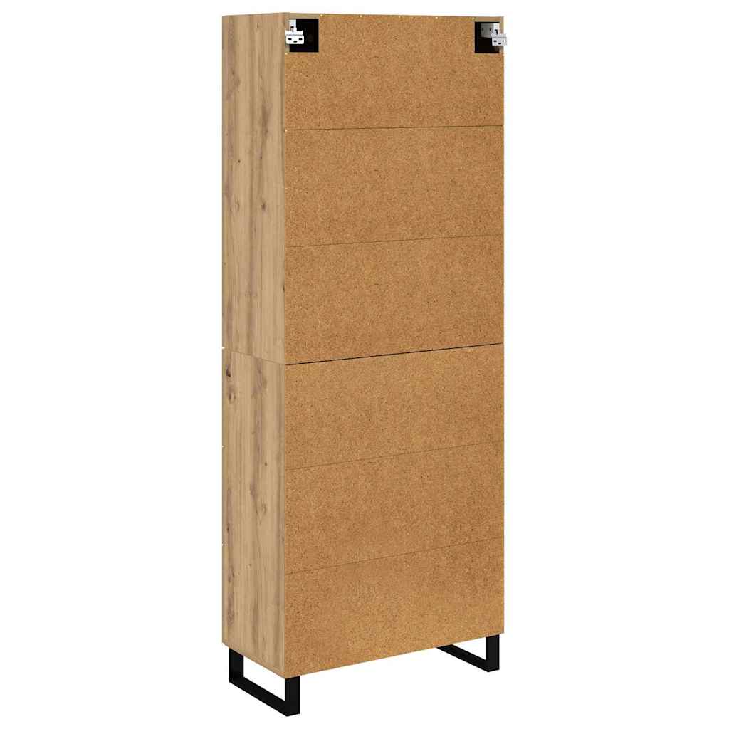 vidaXL Highboard 2 szt. Dąb rzemieślniczy 69,5 x 34 x 180 cm