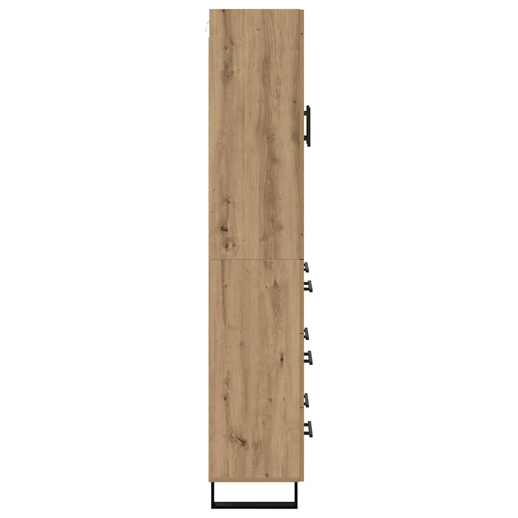 vidaXL Highboard 2 szt. Dąb rzemieślniczy 69,5 x 34 x 180 cm