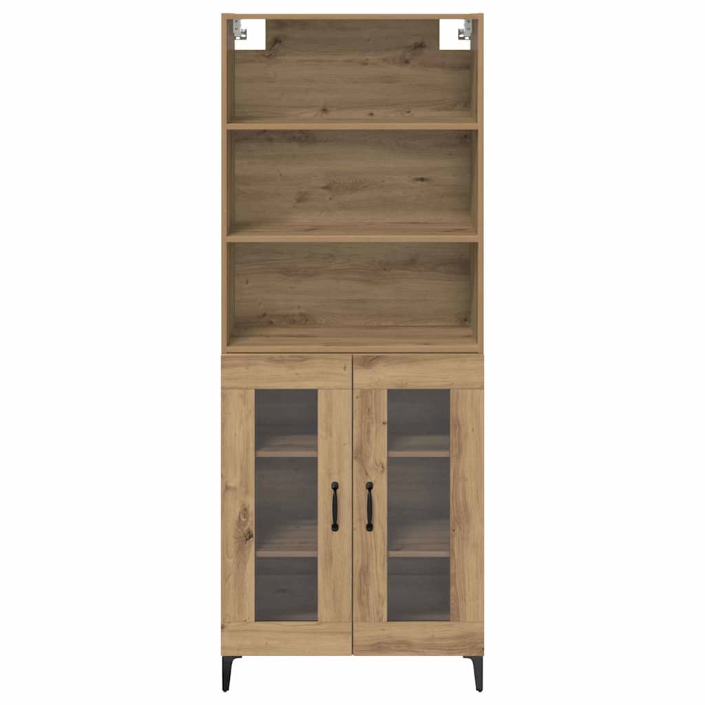 vidaXL Highboard Dąb rzemieślniczy 69,5 x 34 x 180 cm