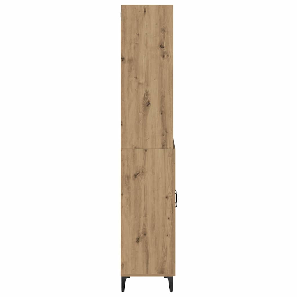 vidaXL Highboard Dąb rzemieślniczy 69,5 x 34 x 180 cm