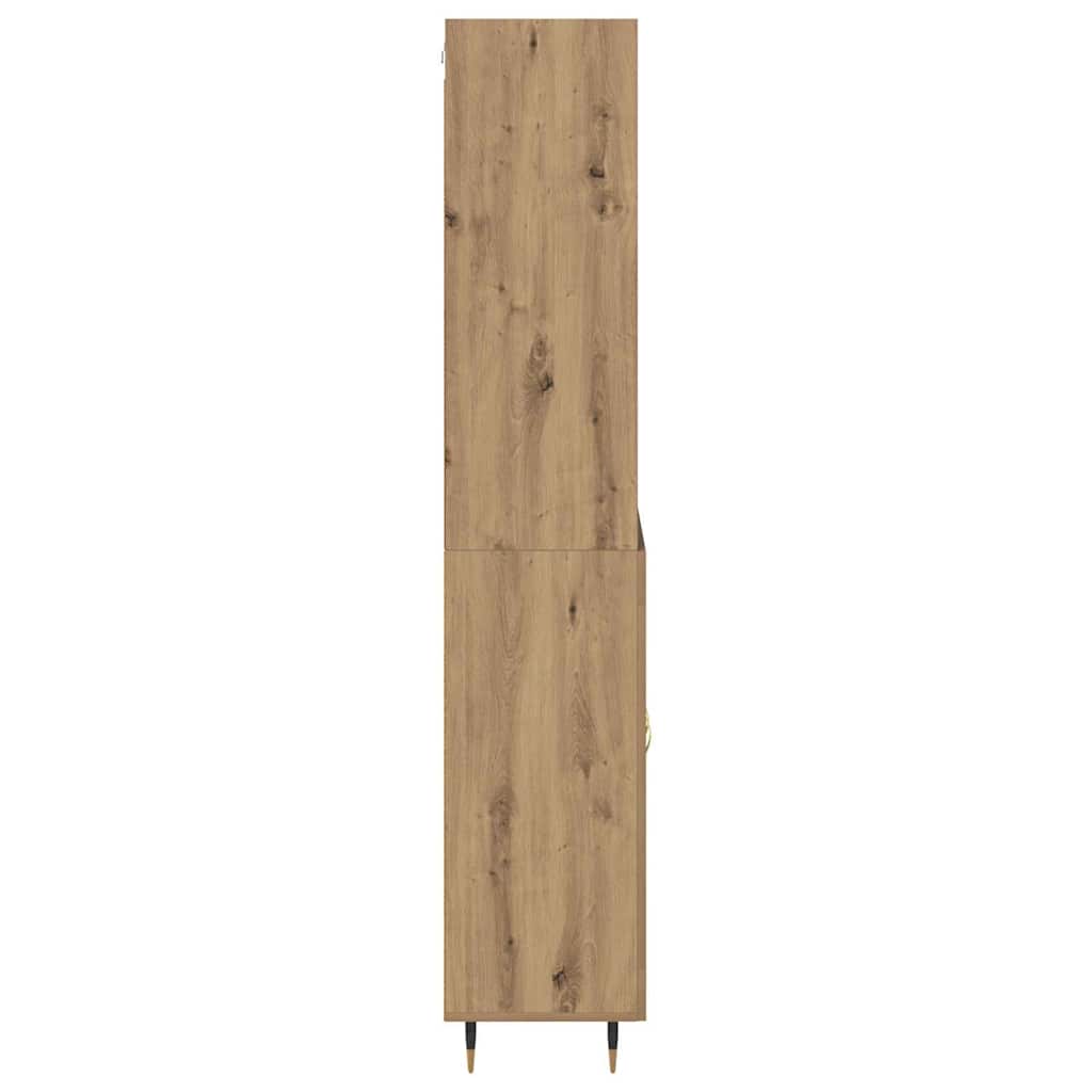vidaXL Highboard Dąb rzemieślniczy 69,5 x 34 x 180 cm