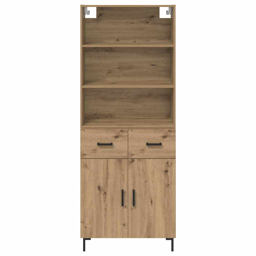 vidaXL Highboard z szufladą Dąb rzemieślniczy 69,5 x 34 x 180 cm