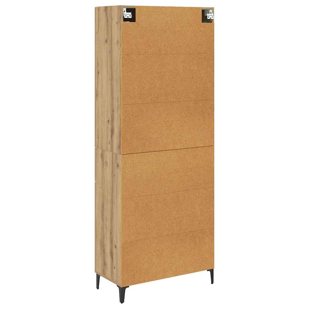 vidaXL Highboard z szufladą Dąb rzemieślniczy 69,5 x 34 x 180 cm