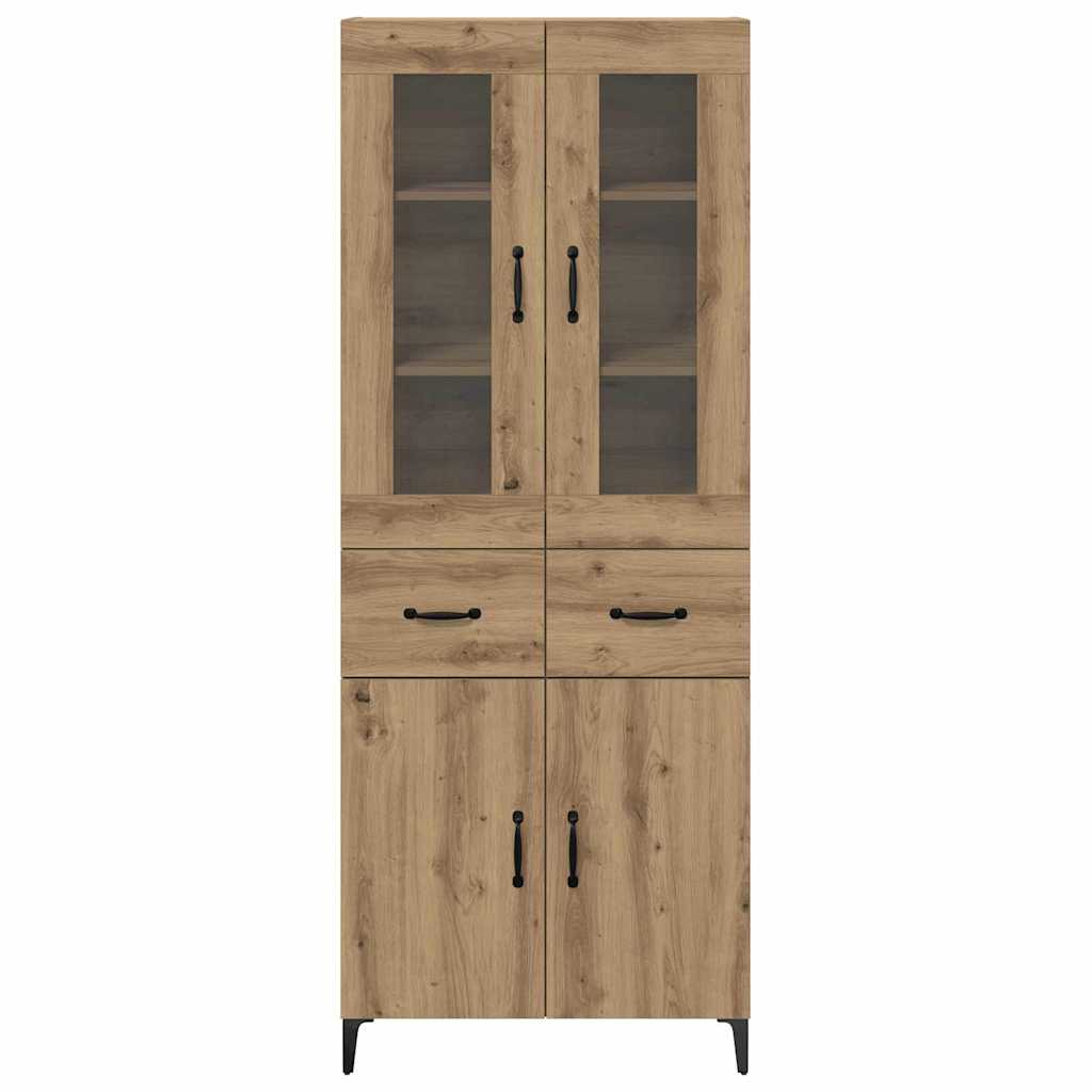 vidaXL Highboard z szufladą Dąb rzemieślniczy 69,5 x 34 x 180 cm