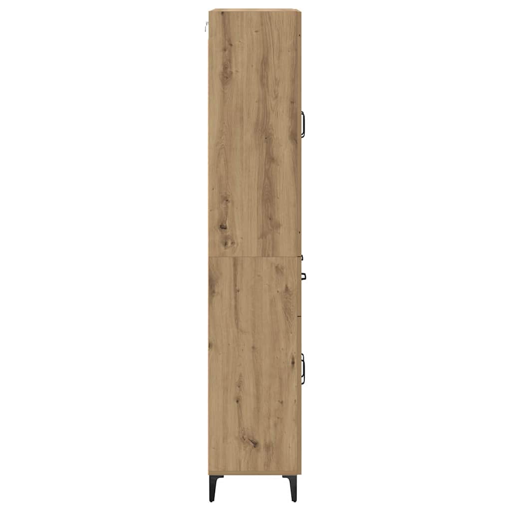 vidaXL Highboard z szufladą Dąb rzemieślniczy 69,5 x 34 x 180 cm