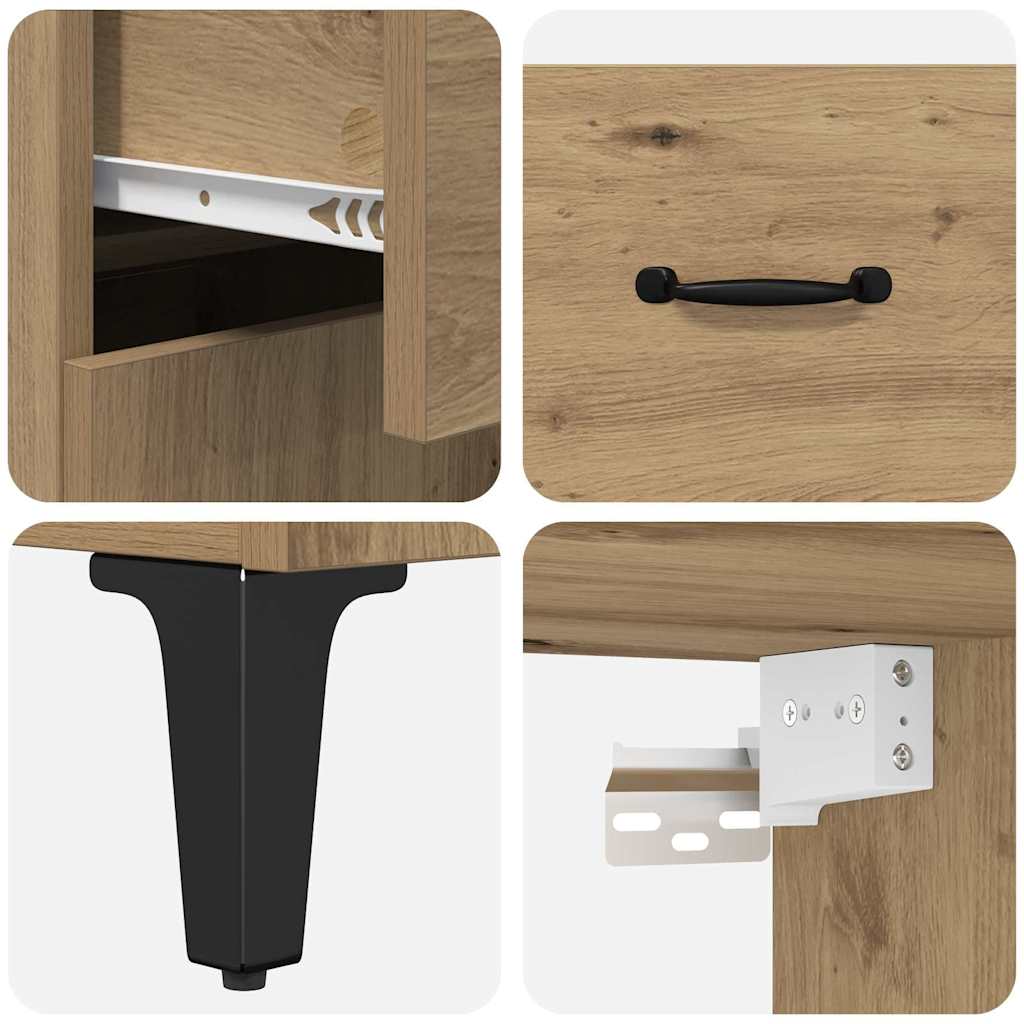 vidaXL Highboard z szufladą Dąb rzemieślniczy 69,5 x 34 x 180 cm