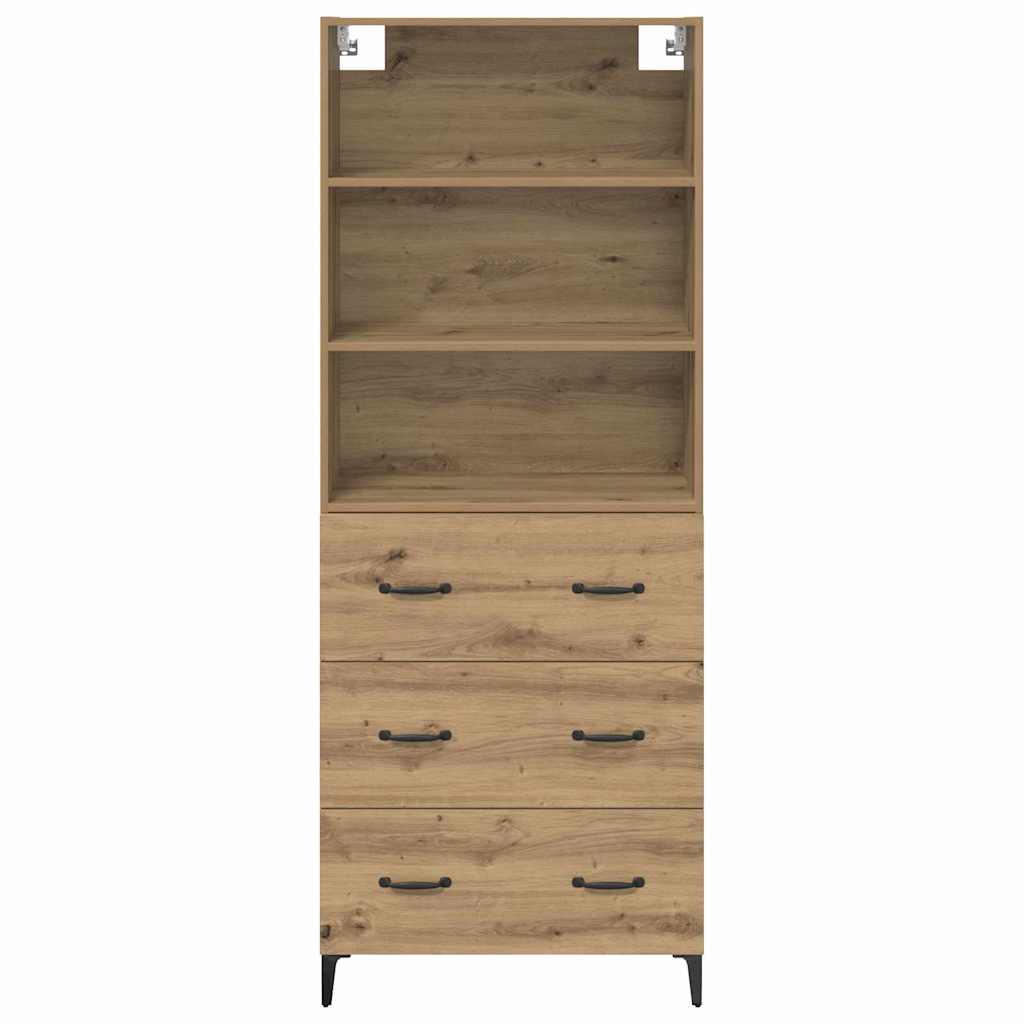 vidaXL Highboard z szufladą Dąb rzemieślniczy 69,5 x 34 x 180 cm