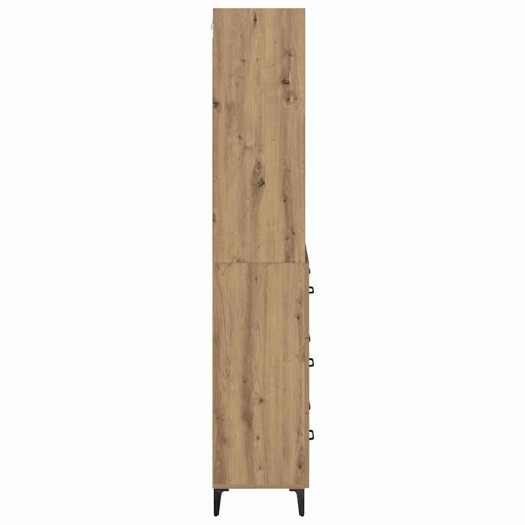 vidaXL Highboard z szufladą Dąb rzemieślniczy 69,5 x 34 x 180 cm