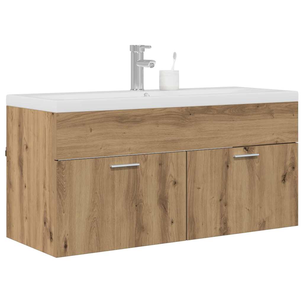 vidaXL Szafka Łazienkowa Dąb rzemieślniczy 100 x 38,5 x 46 cm