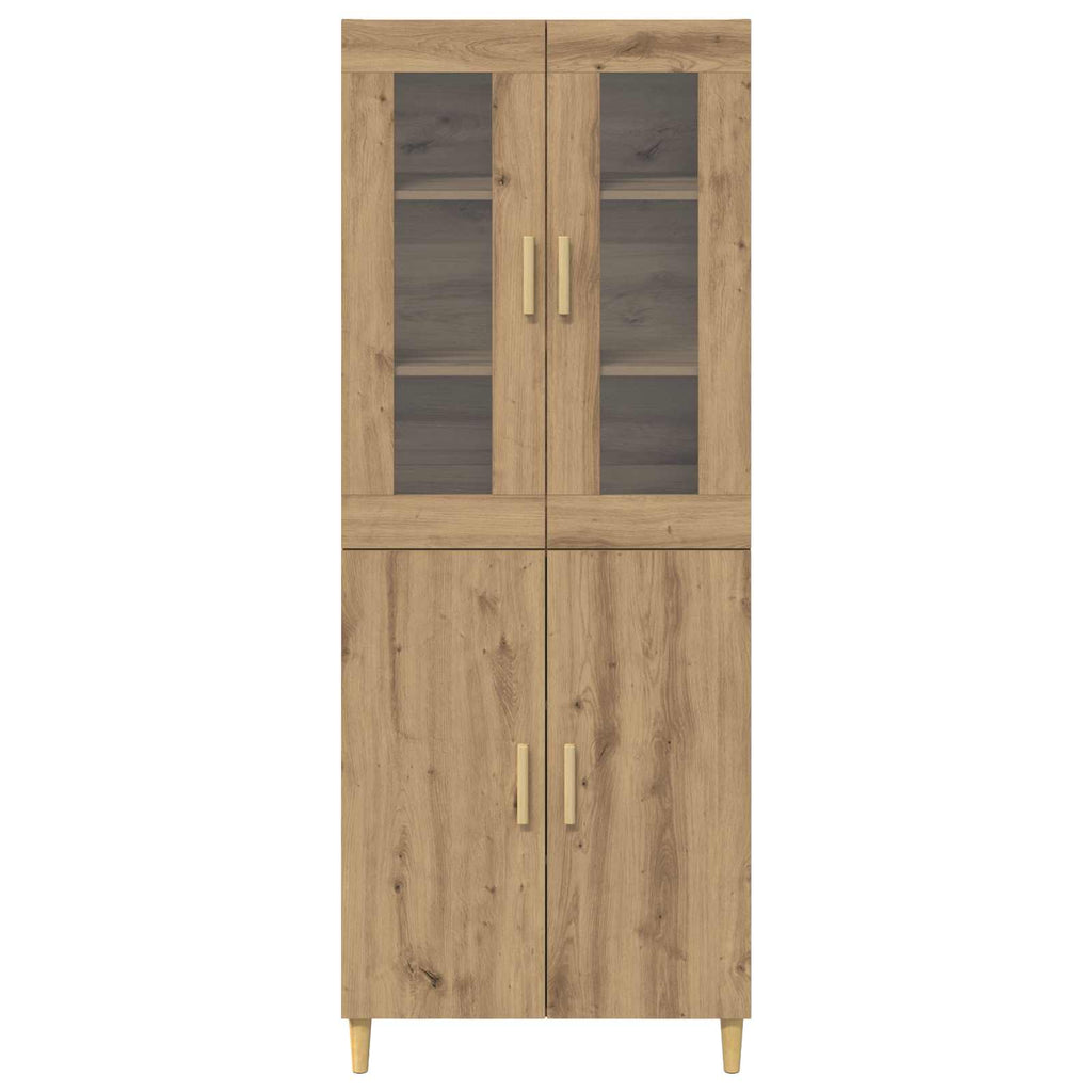 vidaXL Highboard Dąb rzemieślniczy 69,5 x 34 x 180 cm