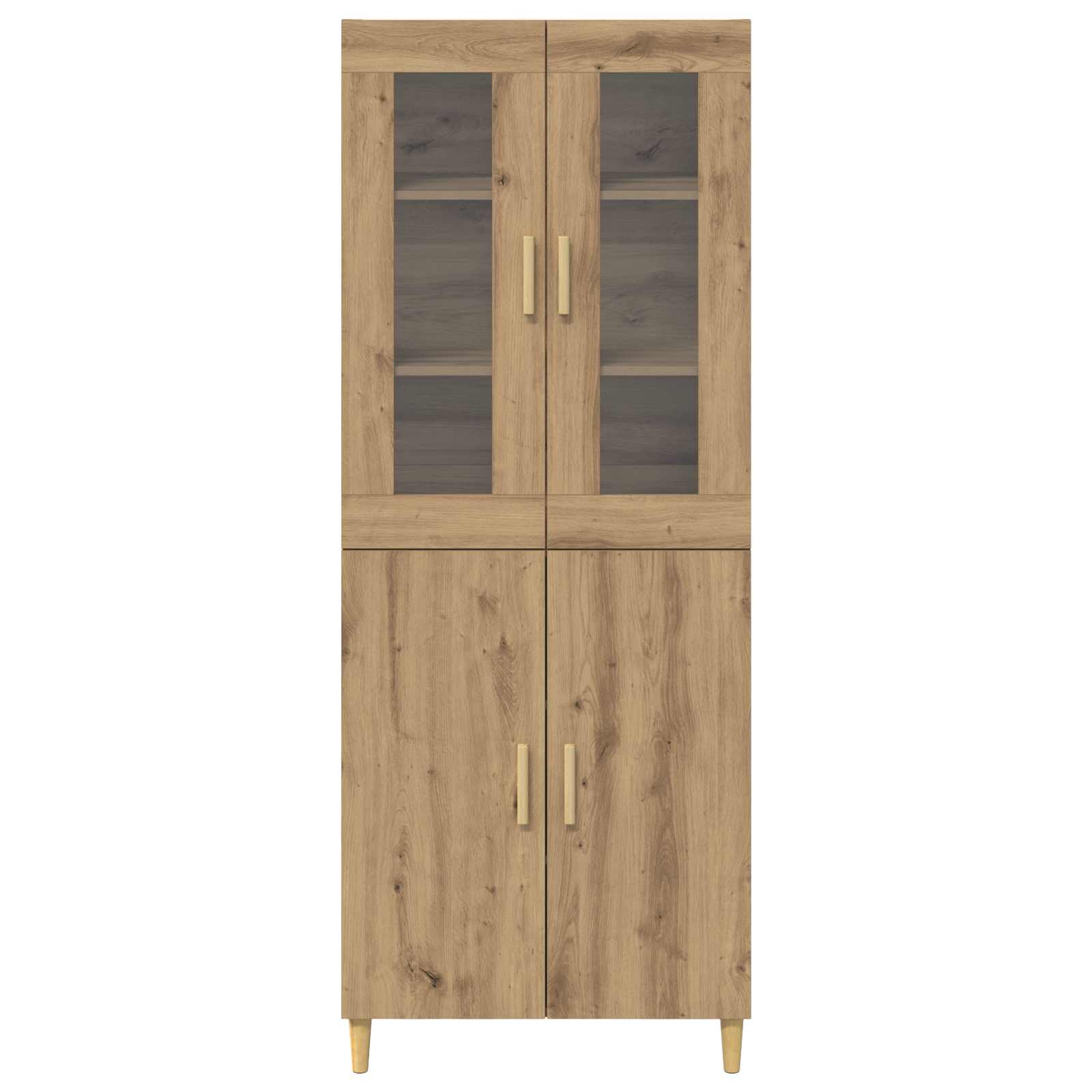 vidaXL Highboard Dąb rzemieślniczy 69,5 x 34 x 180 cm