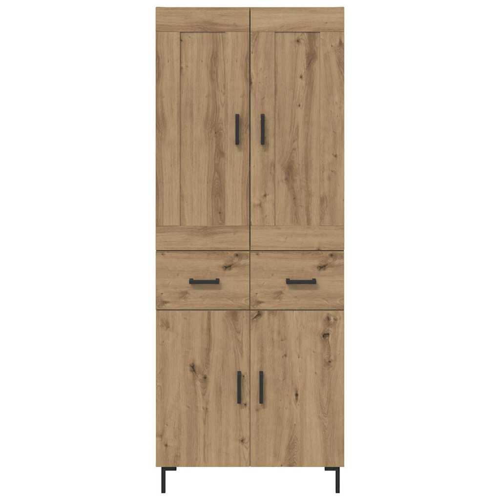 vidaXL Highboard 2 pcs Dąb rzemieślniczy Materiał drewnopochodny