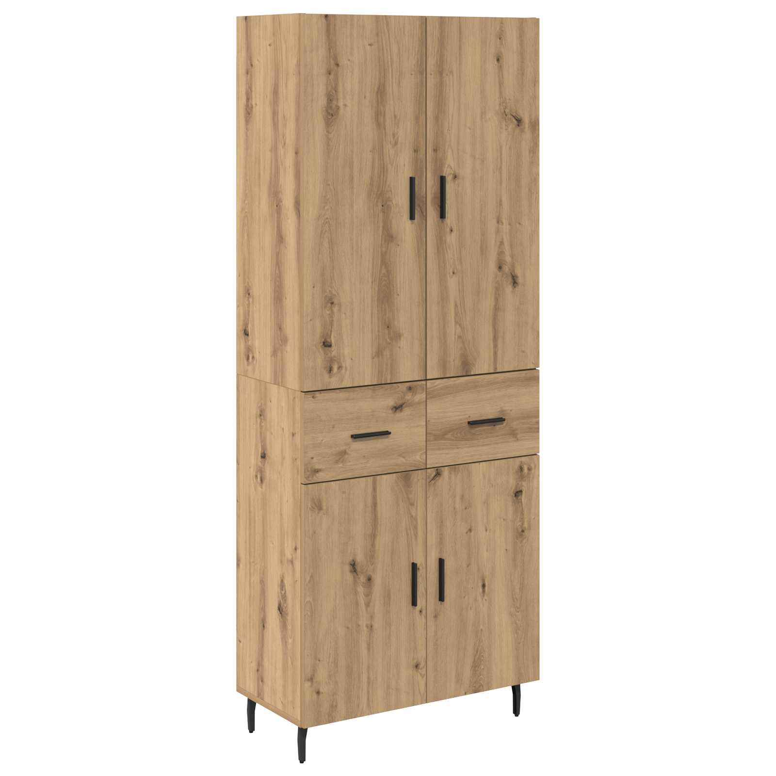 vidaXL Highboard 2 pcs Dąb rzemieślniczy 69,5 x 34 x 180 cm