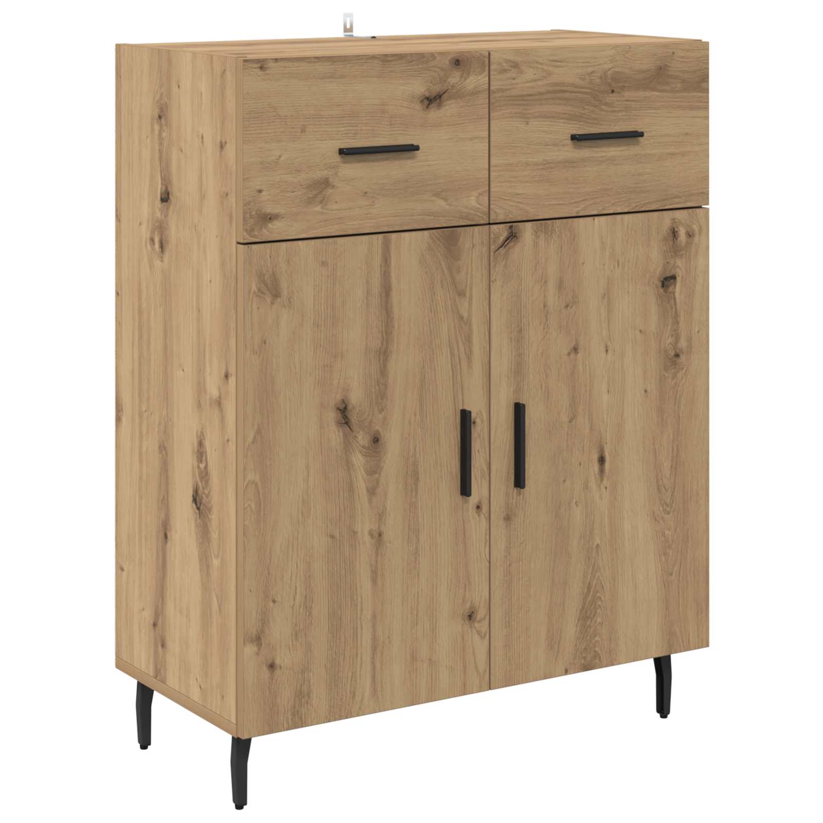 vidaXL Highboard 2 pcs Dąb rzemieślniczy 69,5 x 34 x 180 cm