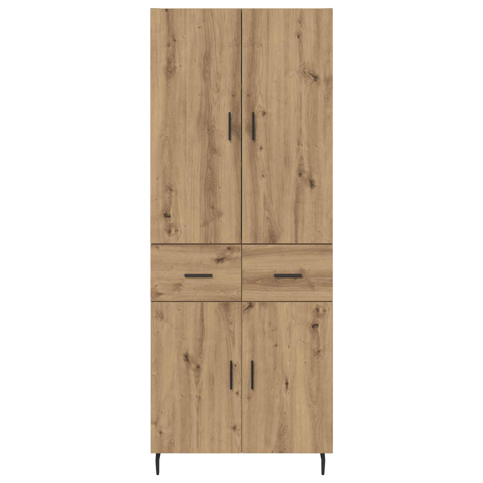 vidaXL Highboard 2 pcs Dąb rzemieślniczy 69,5 x 34 x 180 cm
