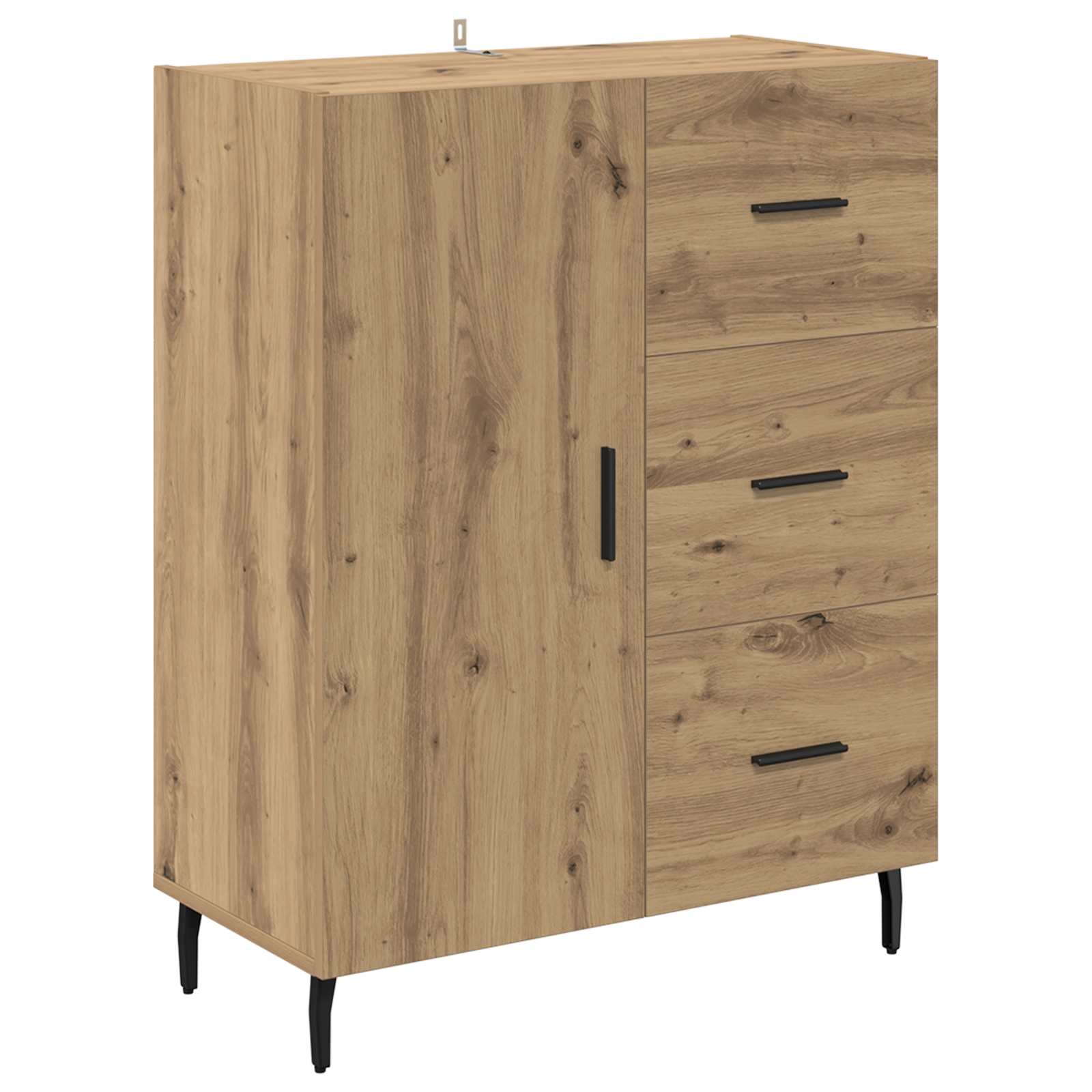 vidaXL Highboard 2 pcs Dąb rzemieślniczy Materiał drewnopochodny