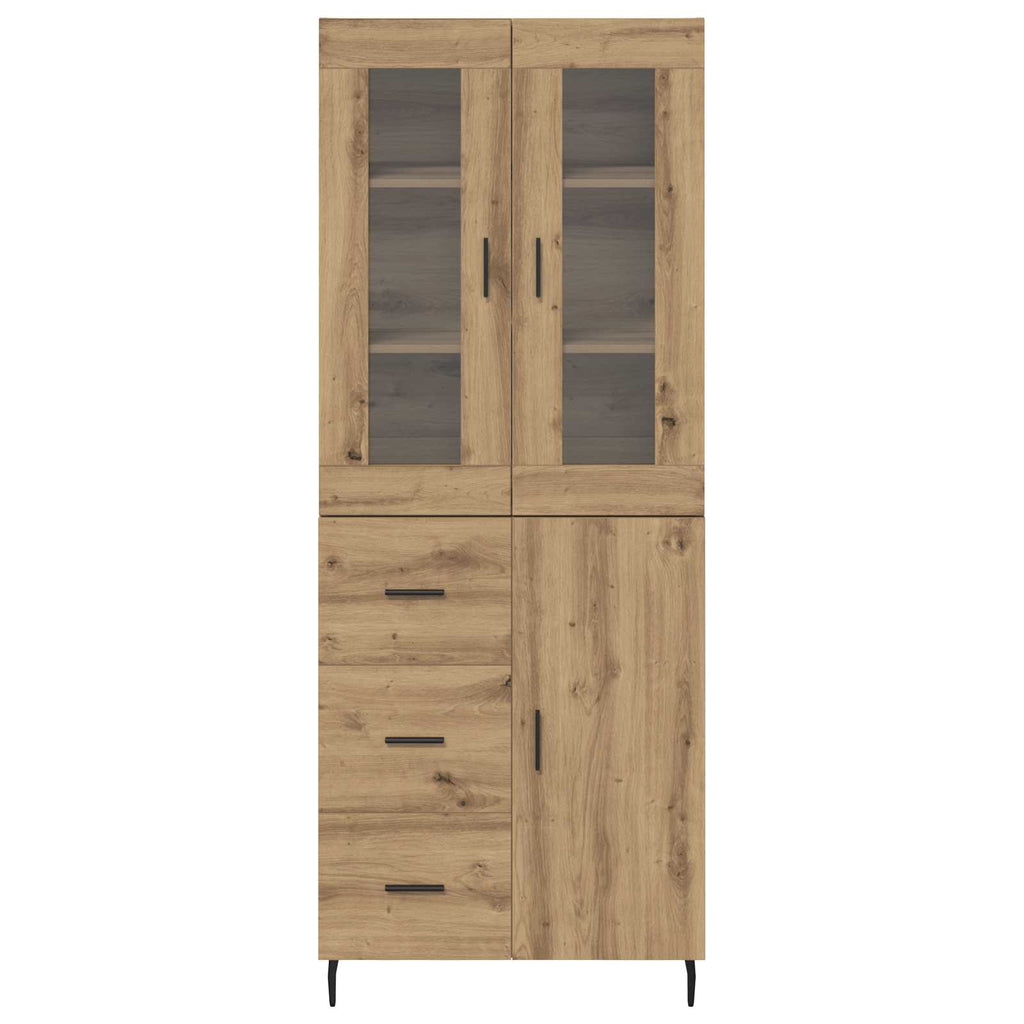 vidaXL Highboard 2 pcs Dąb rzemieślniczy Materiał drewnopochodny