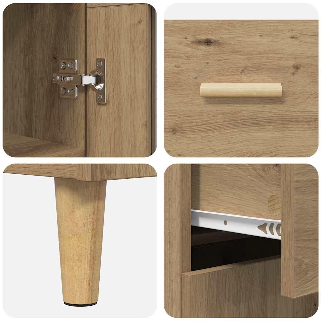 vidaXL Highboard z szufladą Dąb rzemieślniczy 69,5 x 34 x 180 cm