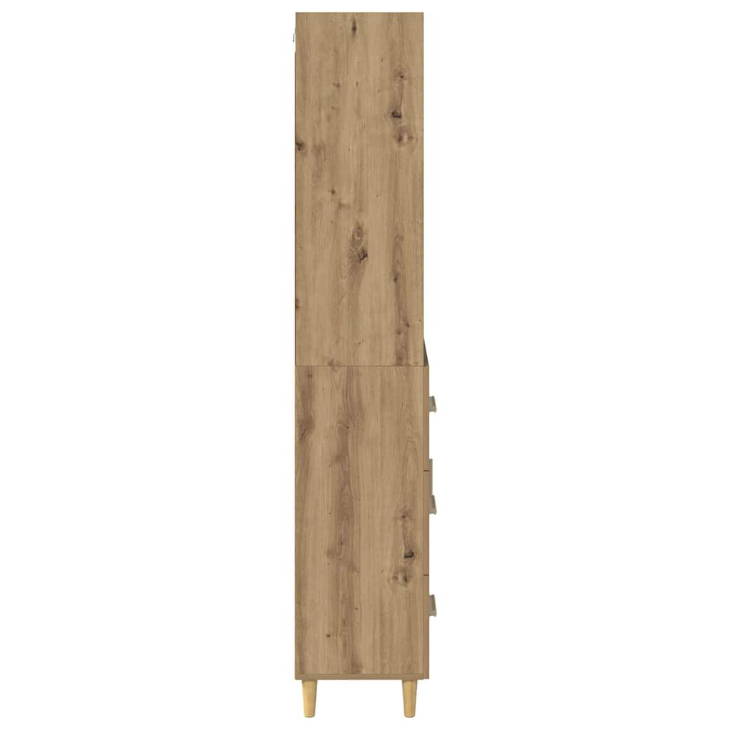 vidaXL Highboard z szufladą Dąb rzemieślniczy 69,5 x 34 x 180 cm