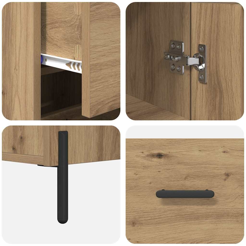 vidaXL Highboard z szufladą Dąb rzemieślniczy 34,5 x 34 x 180 cm