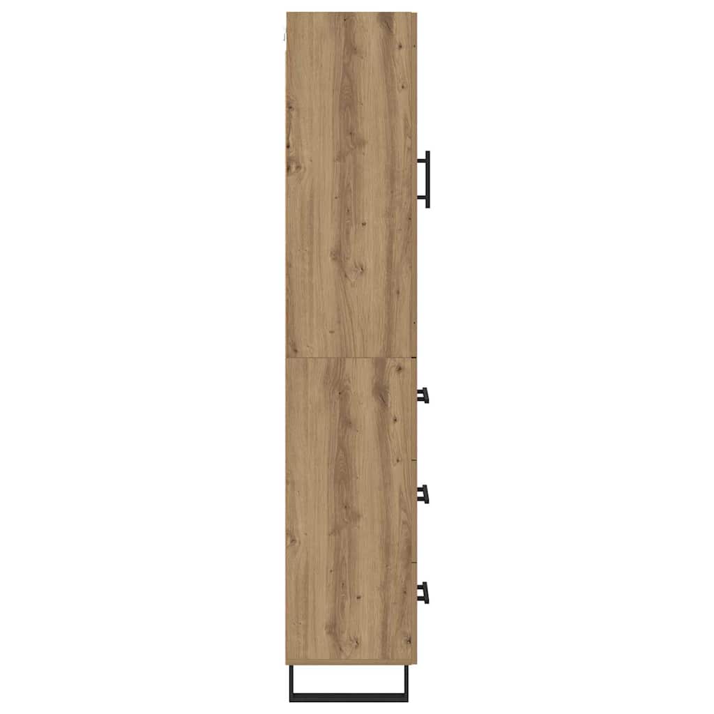 vidaXL Highboard z szufladą Dąb rzemieślniczy 34,5 x 34 x 180 cm