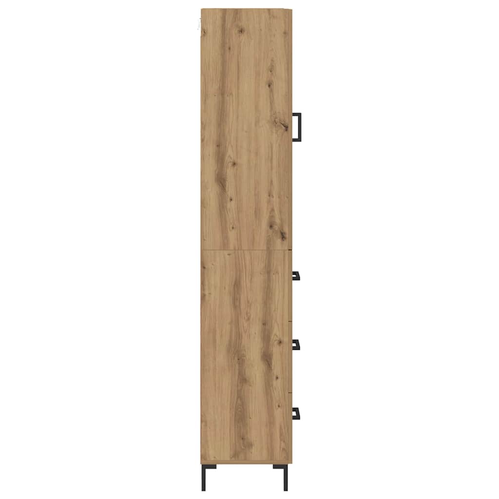 vidaXL Highboard z szufladą Dąb rzemieślniczy 69,5 x 34 x 180 cm