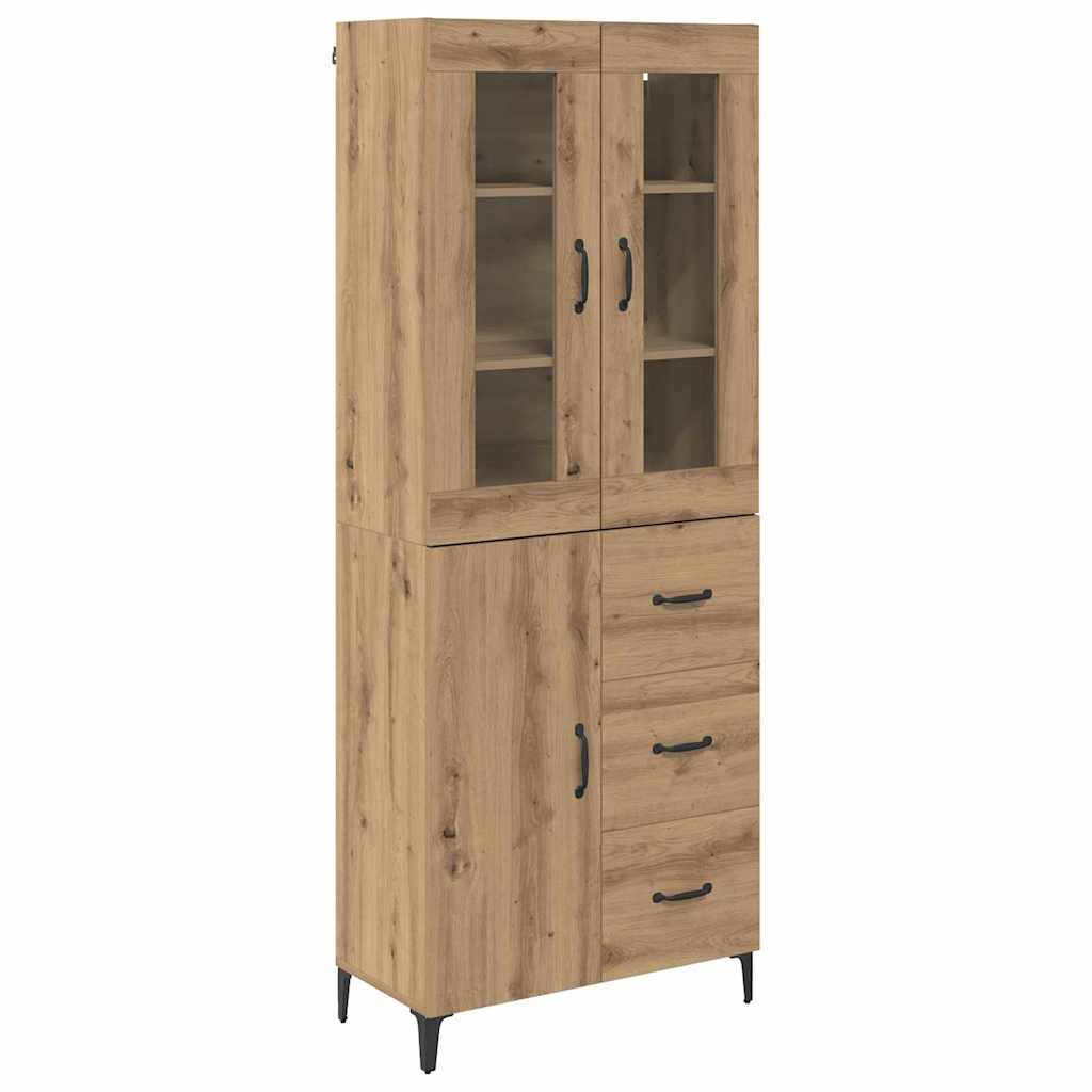 vidaXL Highboard z szufladą Dąb rzemieślniczy 69,5 x 34 x 180 cm