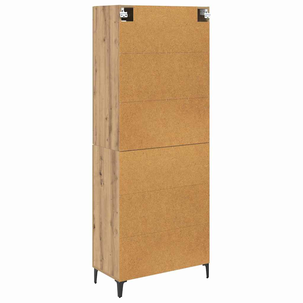 vidaXL Highboard z szufladą Dąb rzemieślniczy 69,5 x 34 x 180 cm