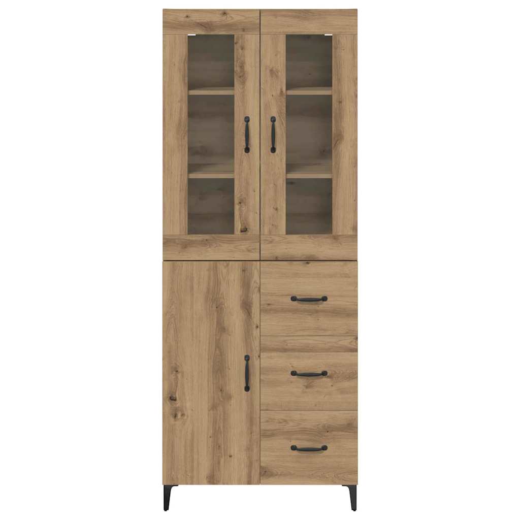 vidaXL Highboard z szufladą Dąb rzemieślniczy 69,5 x 34 x 180 cm