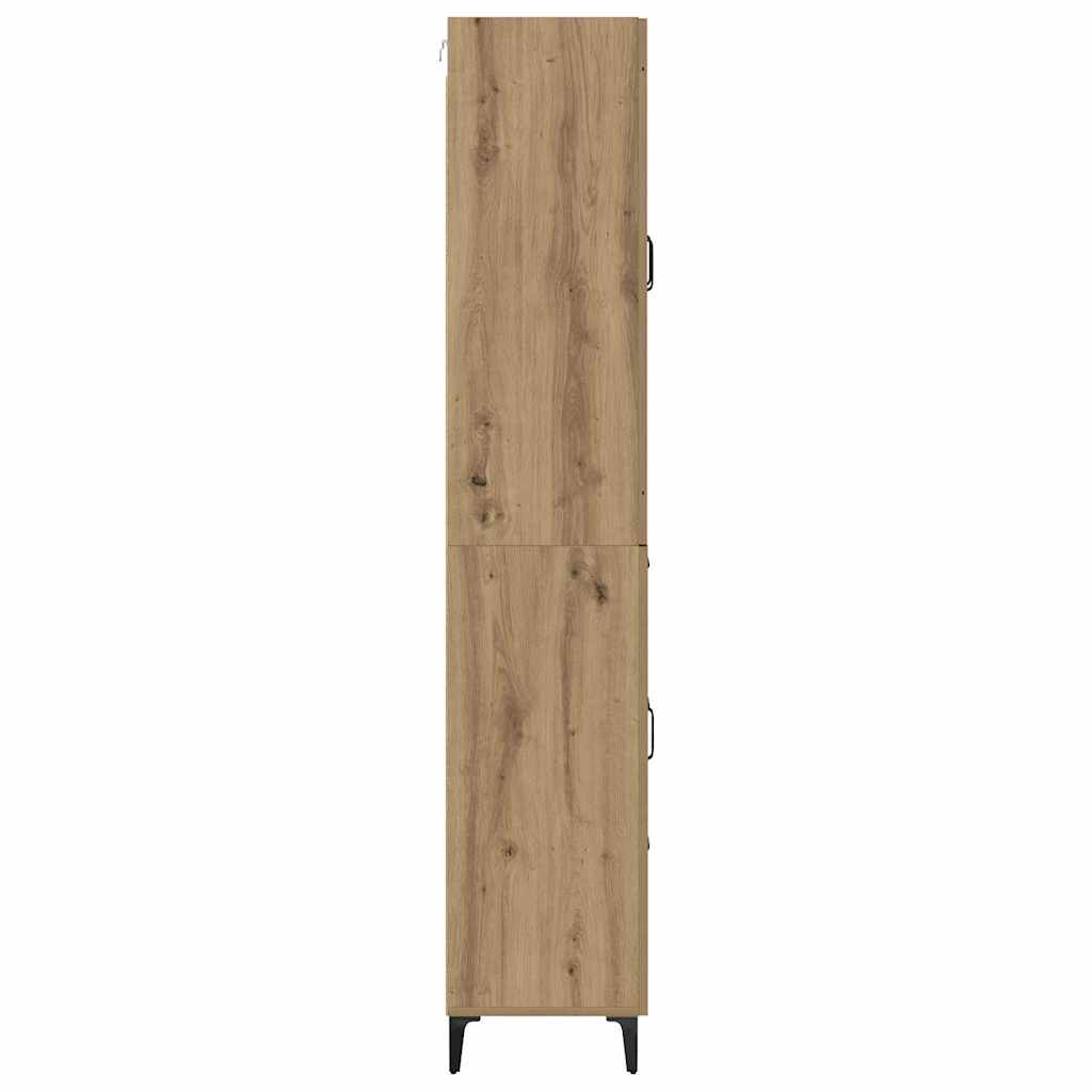 vidaXL Highboard z szufladą Dąb rzemieślniczy 69,5 x 34 x 180 cm