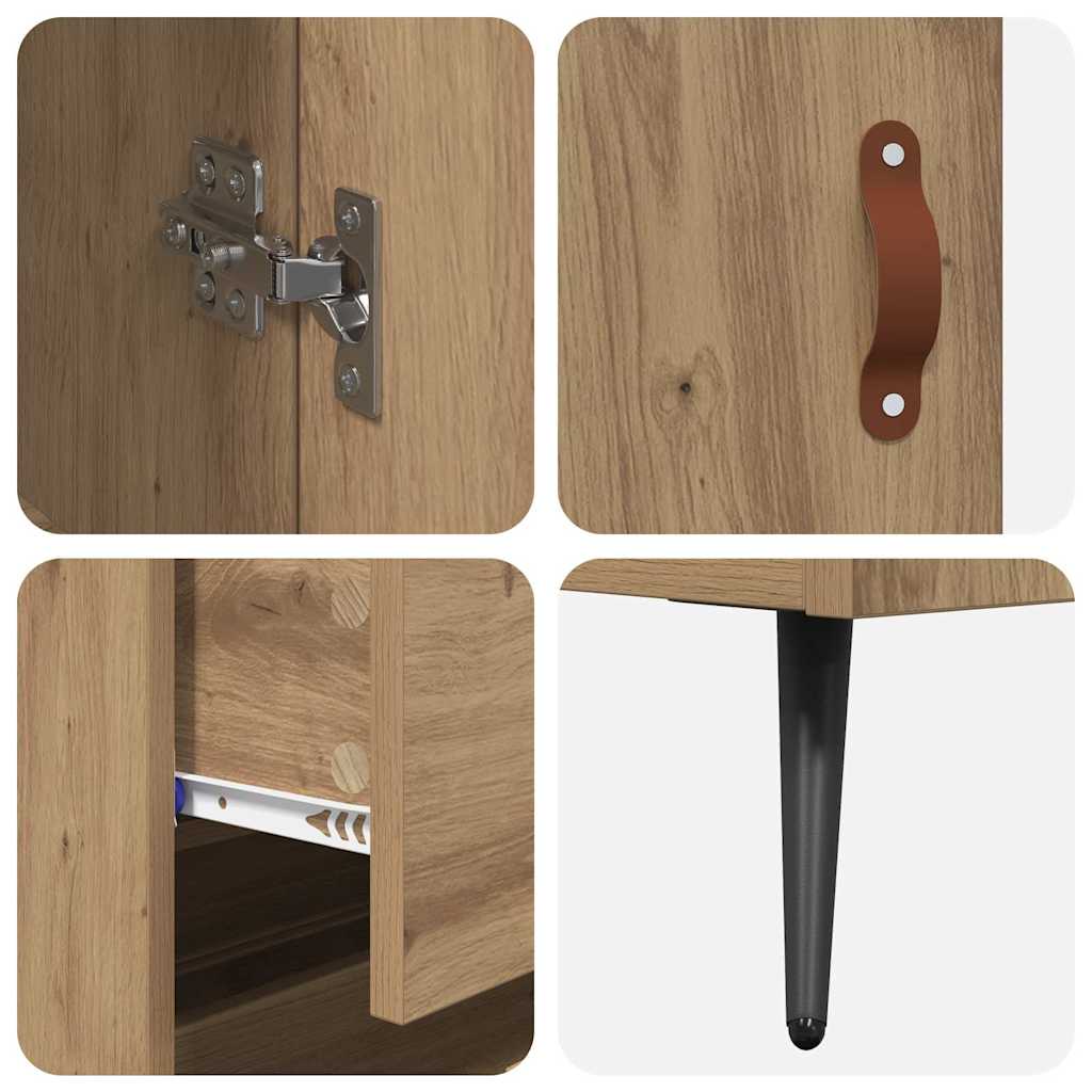 vidaXL Highboard z szufladą Dąb rzemieślniczy 69,5 x 34 x 180 cm