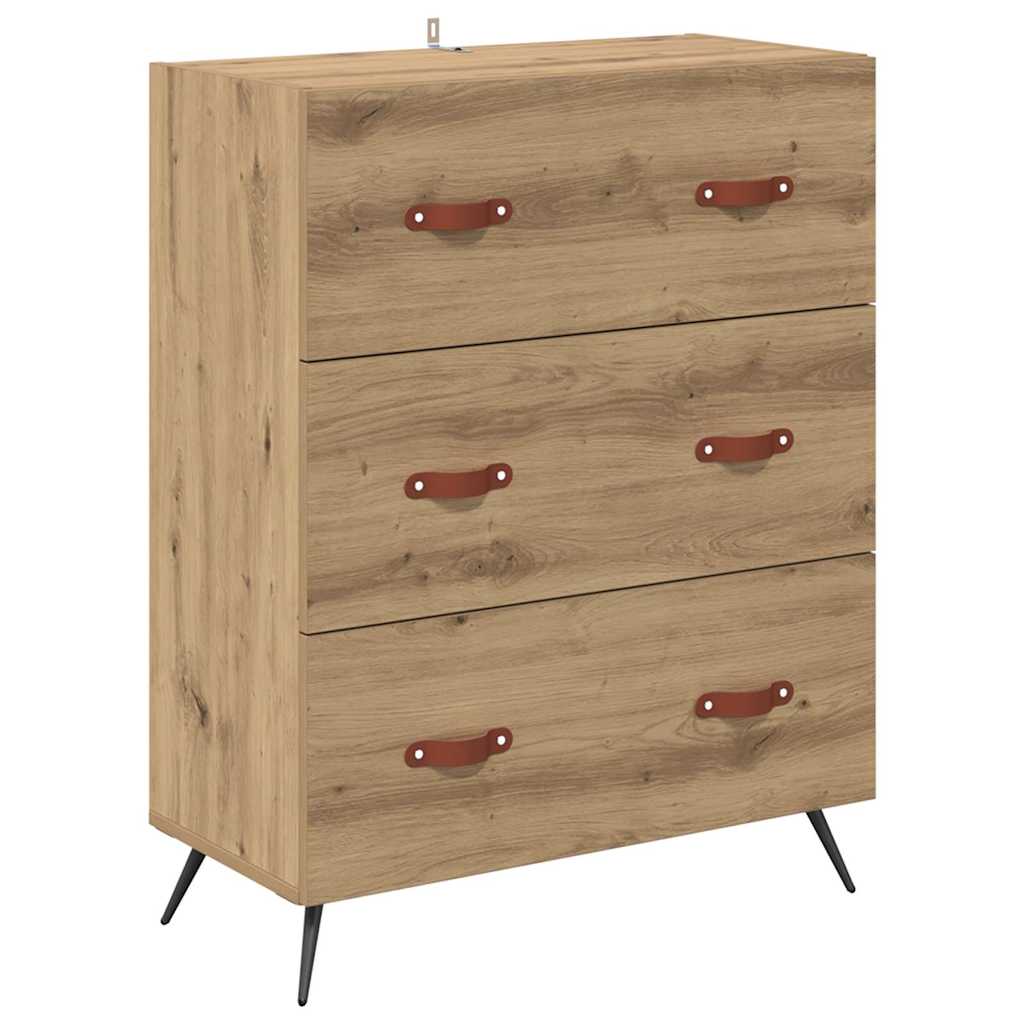 vidaXL Highboard z szufladą Dąb rzemieślniczy 69,5 x 34 x 180 cm
