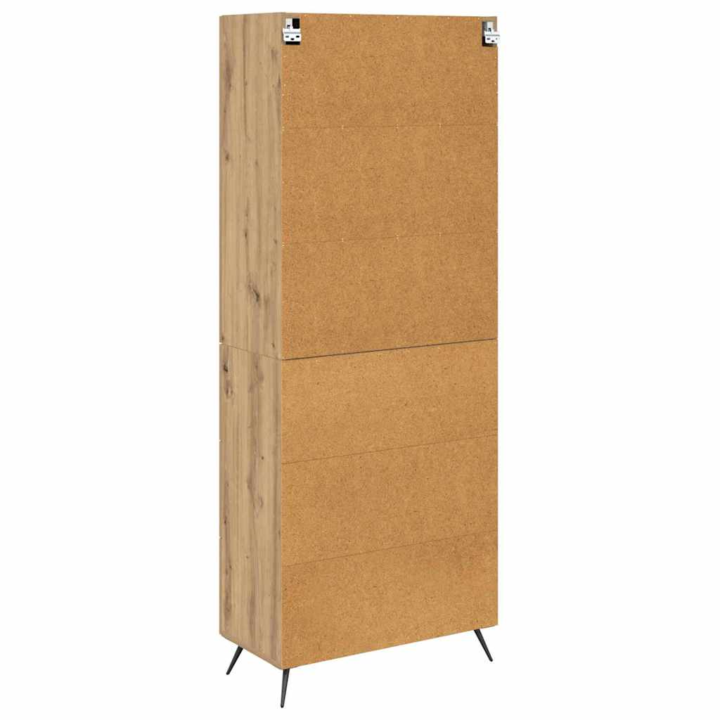 vidaXL Highboard z szufladą Dąb rzemieślniczy 69,5 x 34 x 180 cm