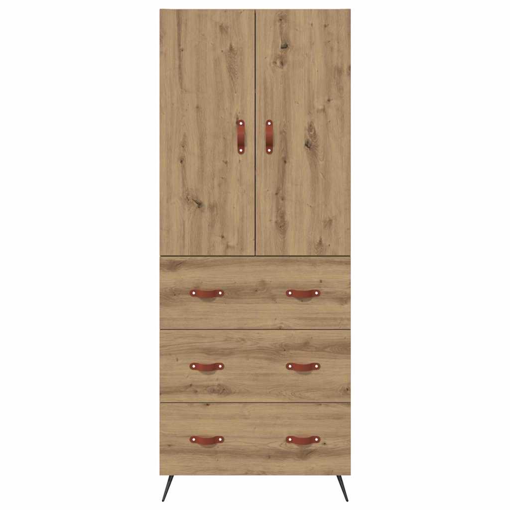 vidaXL Highboard z szufladą Dąb rzemieślniczy 69,5 x 34 x 180 cm
